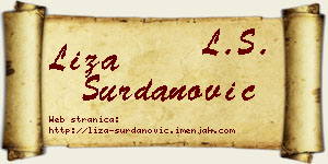 Liza Surdanović vizit kartica